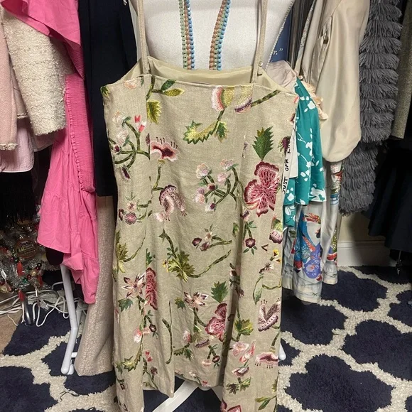 Carlisle Cream Dress with Floral Embroidery - Picture 3 of 6